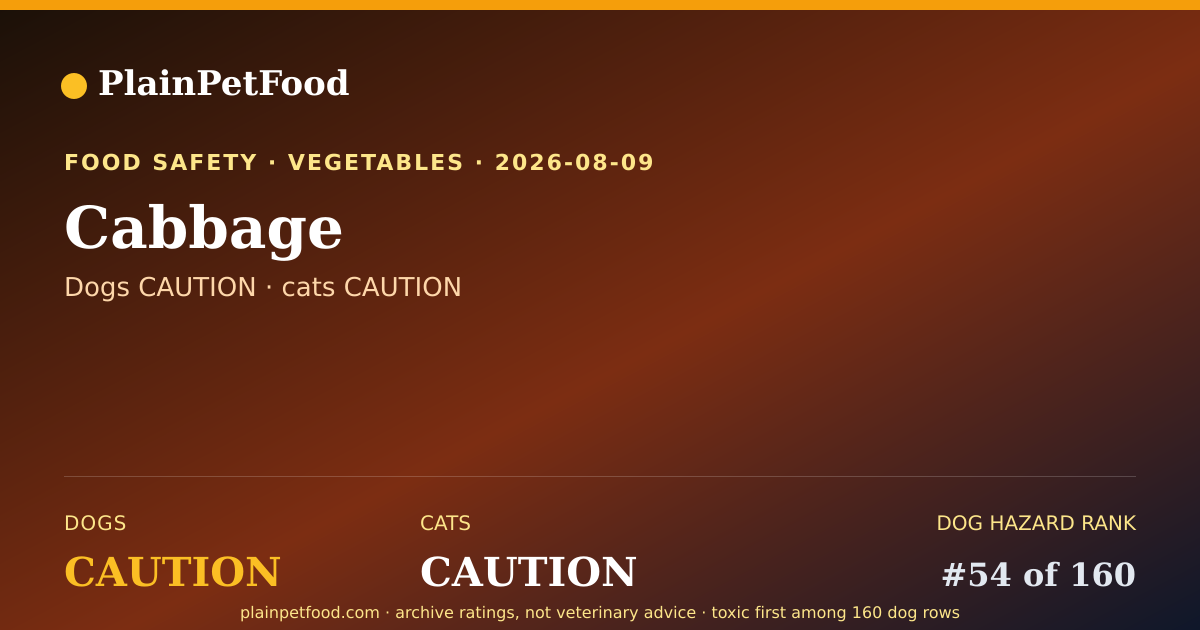 Shareable card for Cabbage for Pets, Is It Safe for Dogs and Cats?