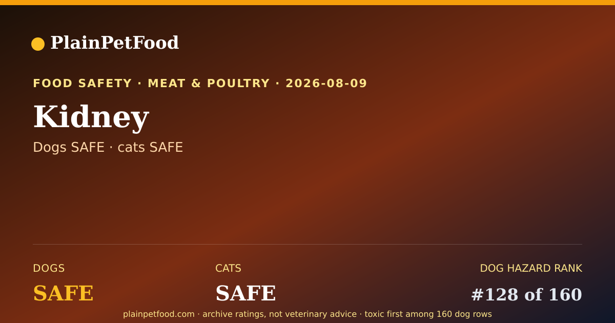 Shareable card for Kidney for Pets, Is It Safe for Dogs and Cats?