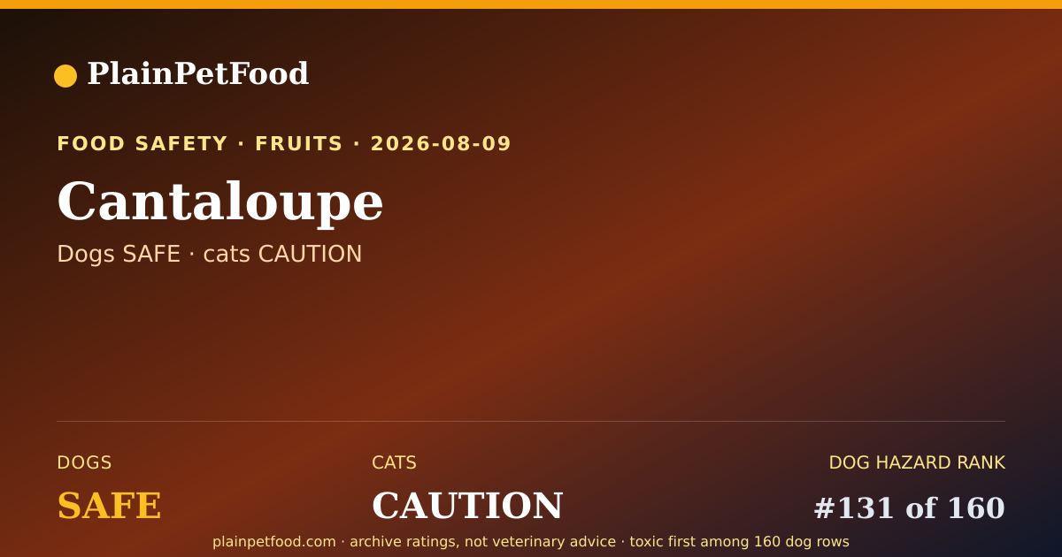 Shareable card for Cantaloupe for Pets, Is It Safe for Dogs and Cats?